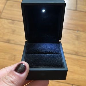 Black Engagement Ring Box w Light
